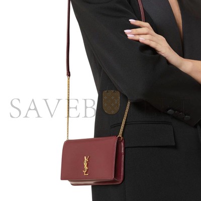 YSL CASSANDRE PHONE HOLDER IN SMOOTH LEATHER 635095 (18*11*2.5cm)